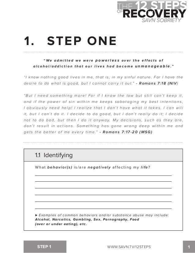 Step working guide aa printable bookmarks